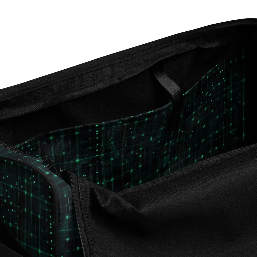 Neon Matrix on Duffle Bag — Product details