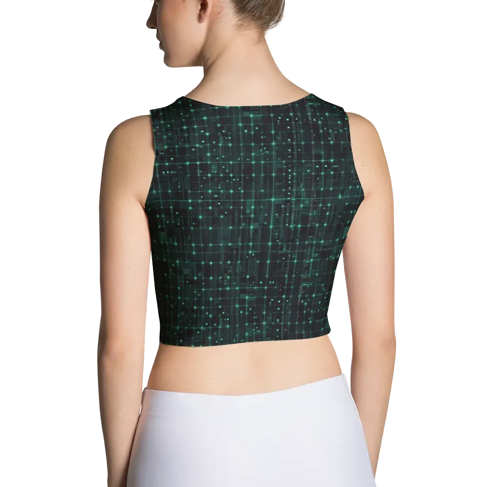 Neon Matrix on Crop Top — Back