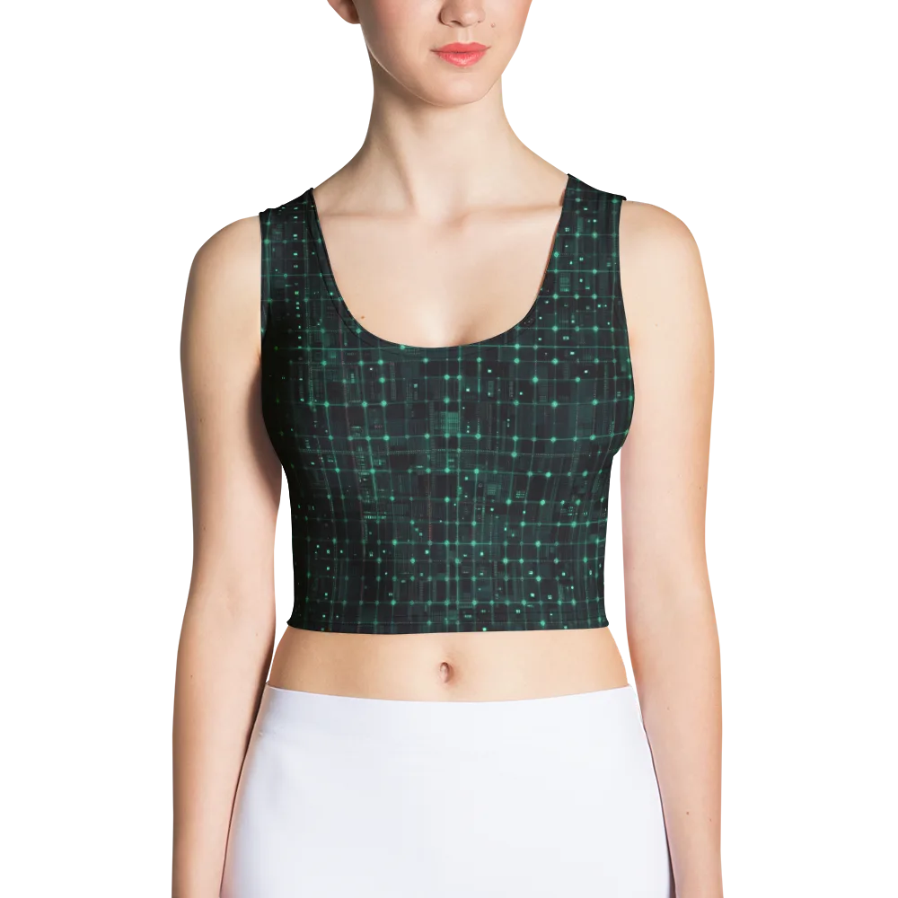 Neon Matrix on Crop Top — Front