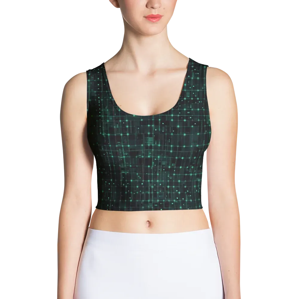 Neon Matrix on Crop Top — Front