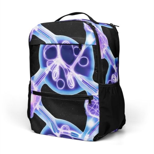 Neon Cellscape on a Utility Backpack