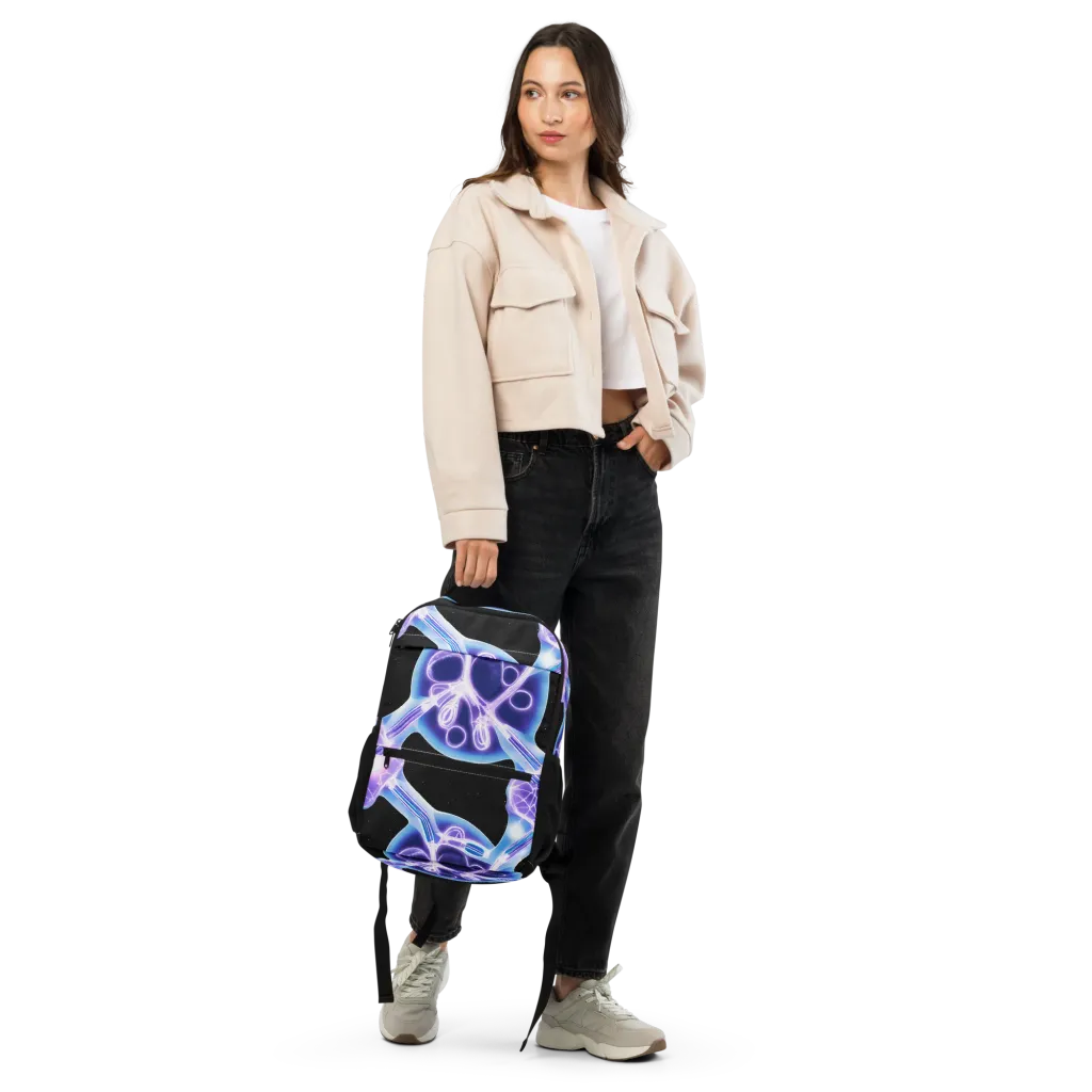 Neon Cellscape on Utility Backpack — Top print