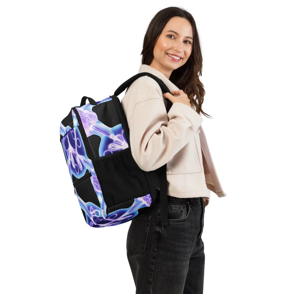 Neon Cellscape on Utility Backpack — Right