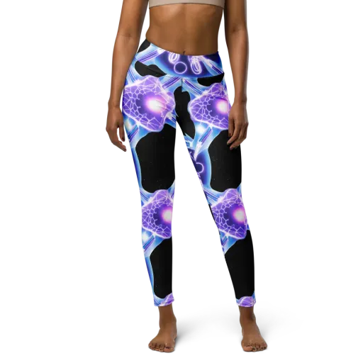 Neon Cellscape on a Yoga Leggings