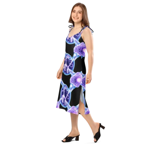 Neon Cellscape on a Slip Dress