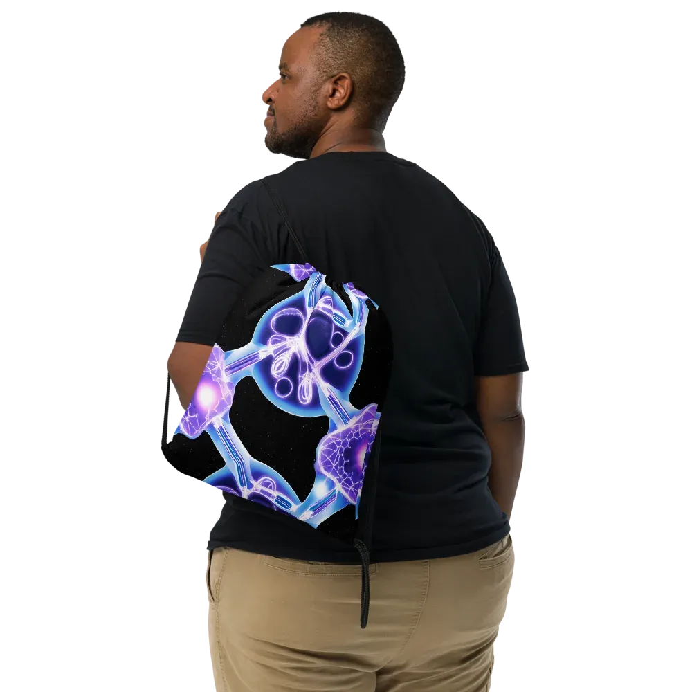 Neon Cellscape on Drawstring Bag — Print file