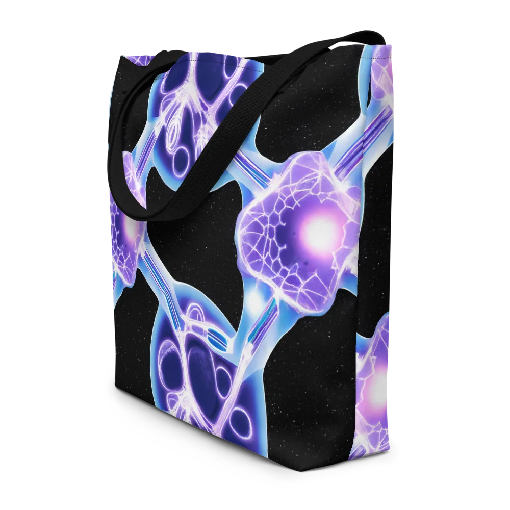 Neon Cellscape on Large Tote Bag W/ Pocket — Print file