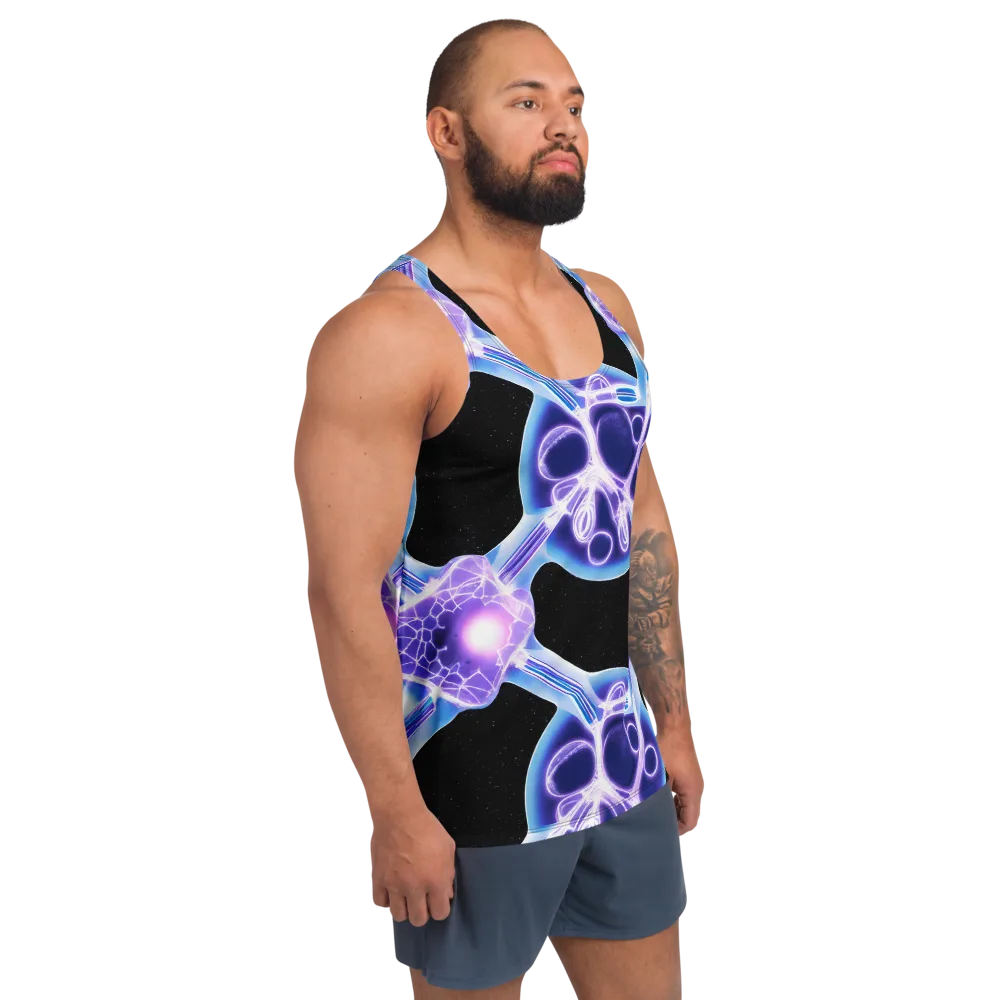Neon Cellscape on Men's Tank Top — Front print