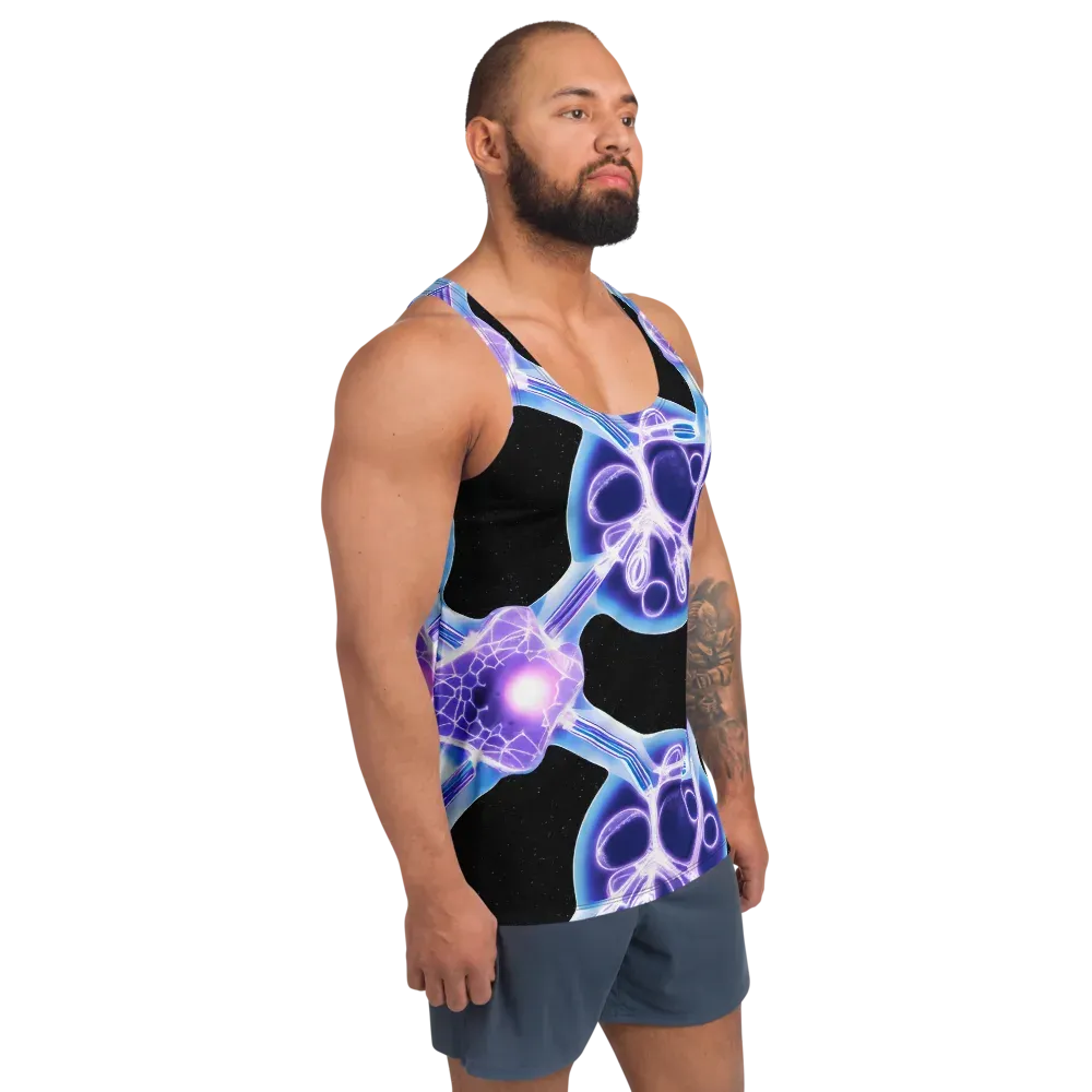 Neon Cellscape on Men's Tank Top — Front print