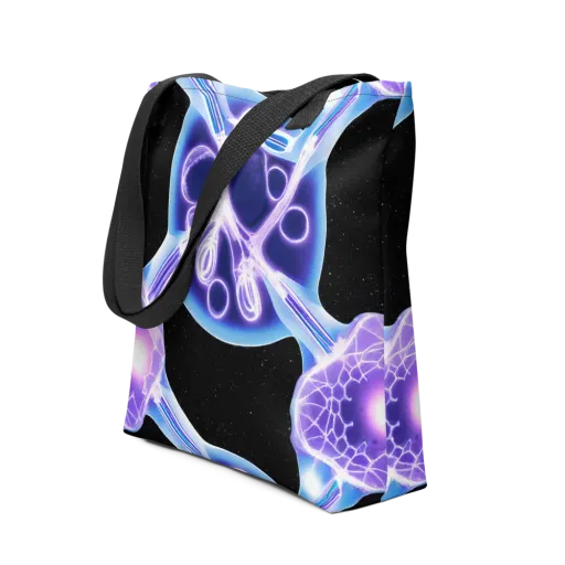 Neon Cellscape on a Tote Bag