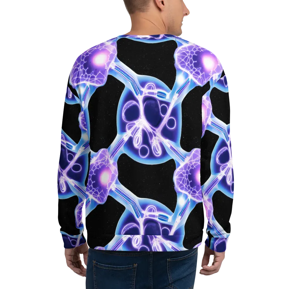 Neon Cellscape on Sweatshirt — Back