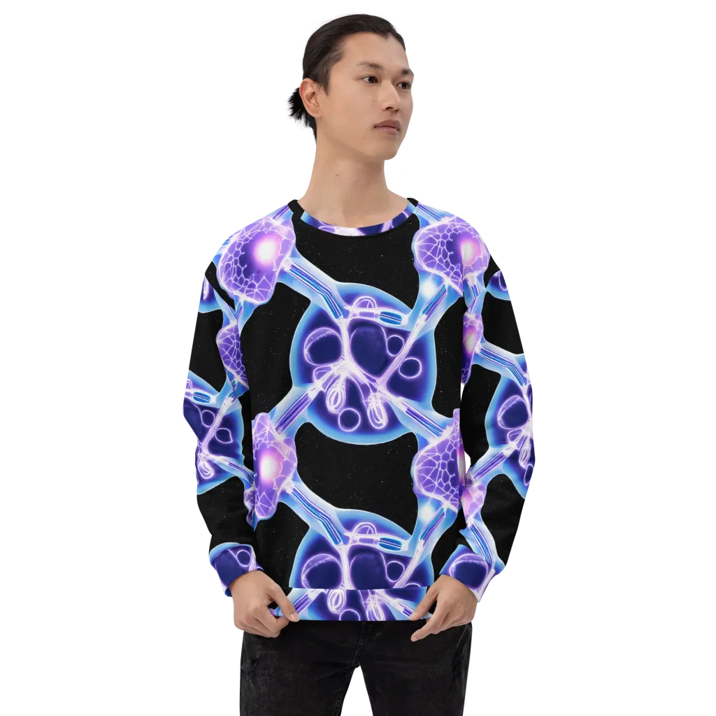 Neon Cellscape on Sweatshirt — Front print