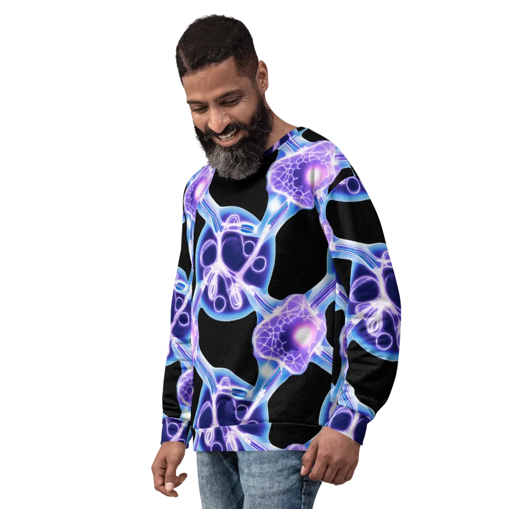 Neon Cellscape on Sweatshirt — Back print