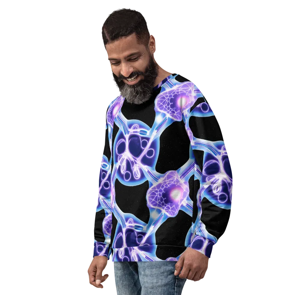 Neon Cellscape on Sweatshirt — Back print