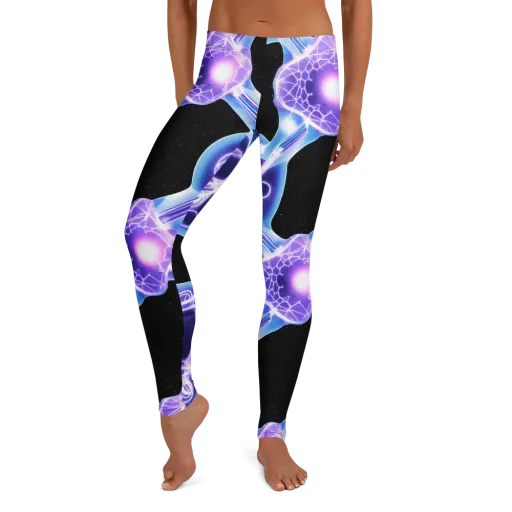 Neon Cellscape on a Leggings