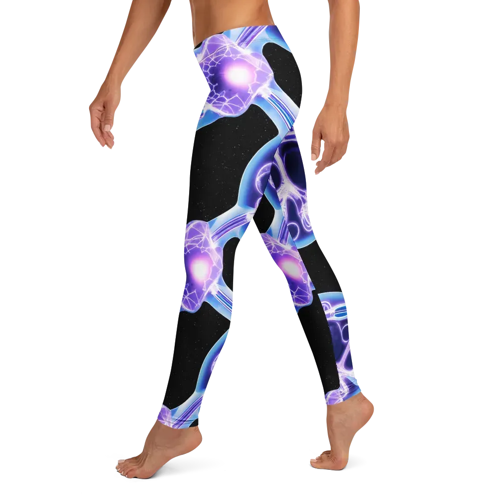 Neon Cellscape on Leggings — Left