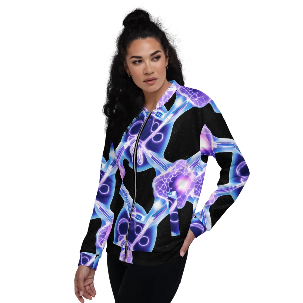 Neon Cellscape on Bomber Jacket — Back print