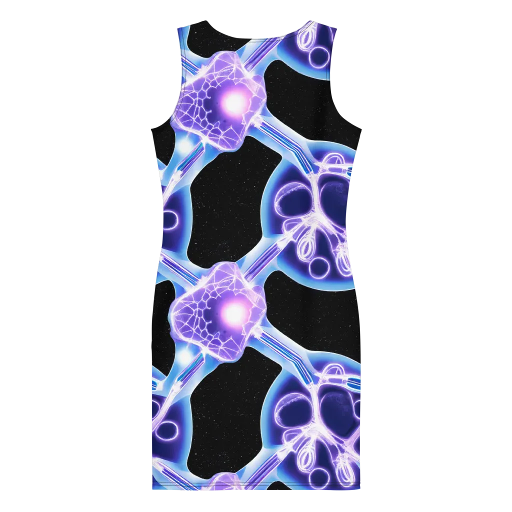 Neon Cellscape on Bodycon Dress — Print file