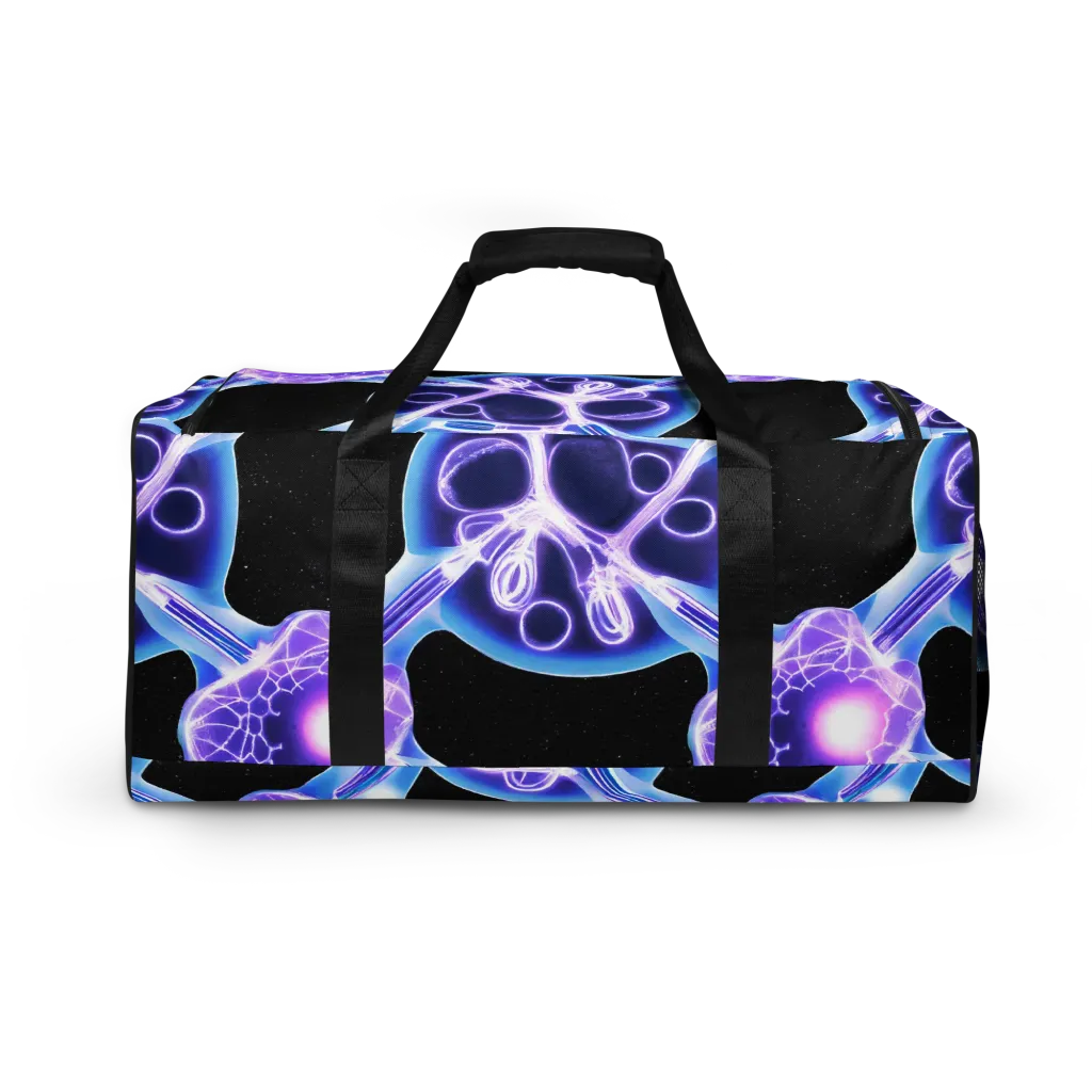 Neon Cellscape on Duffle Bag — Back print
