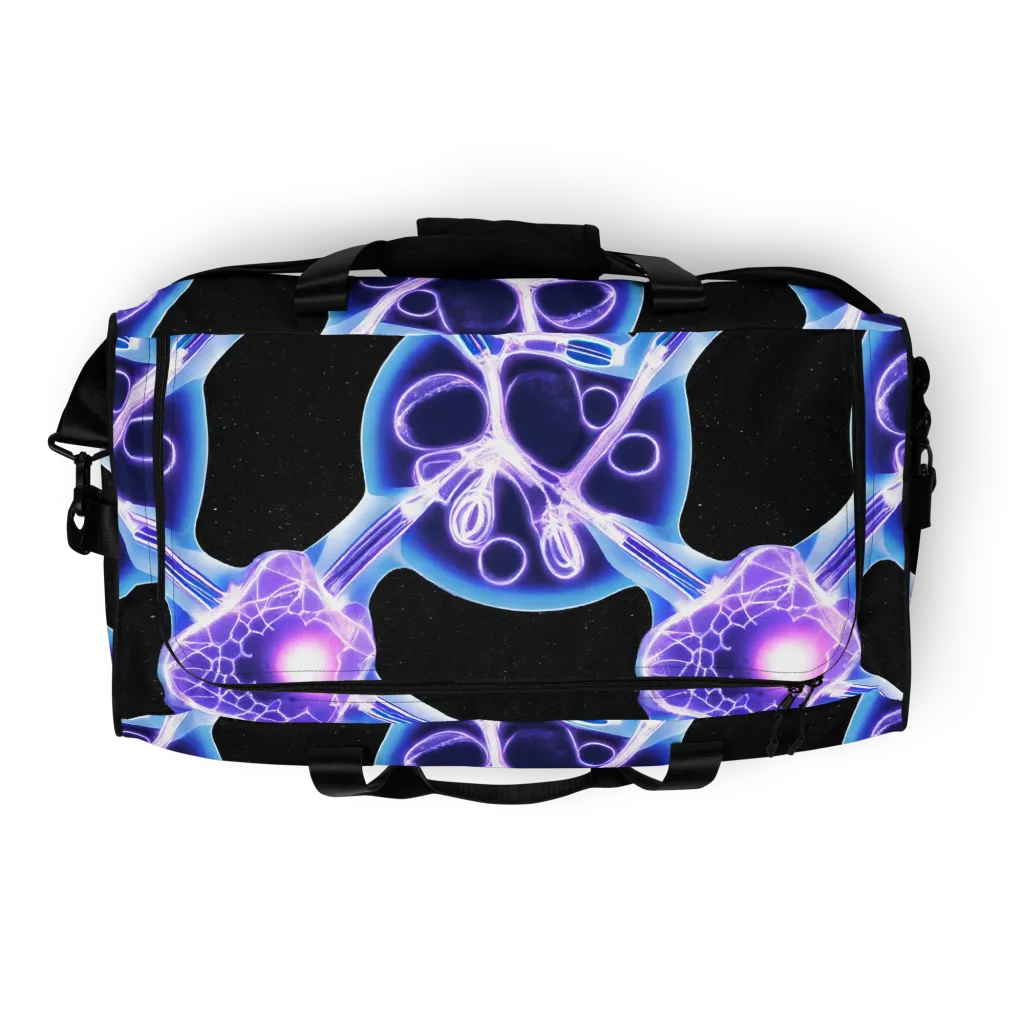 Neon Cellscape on Duffle Bag — Top print