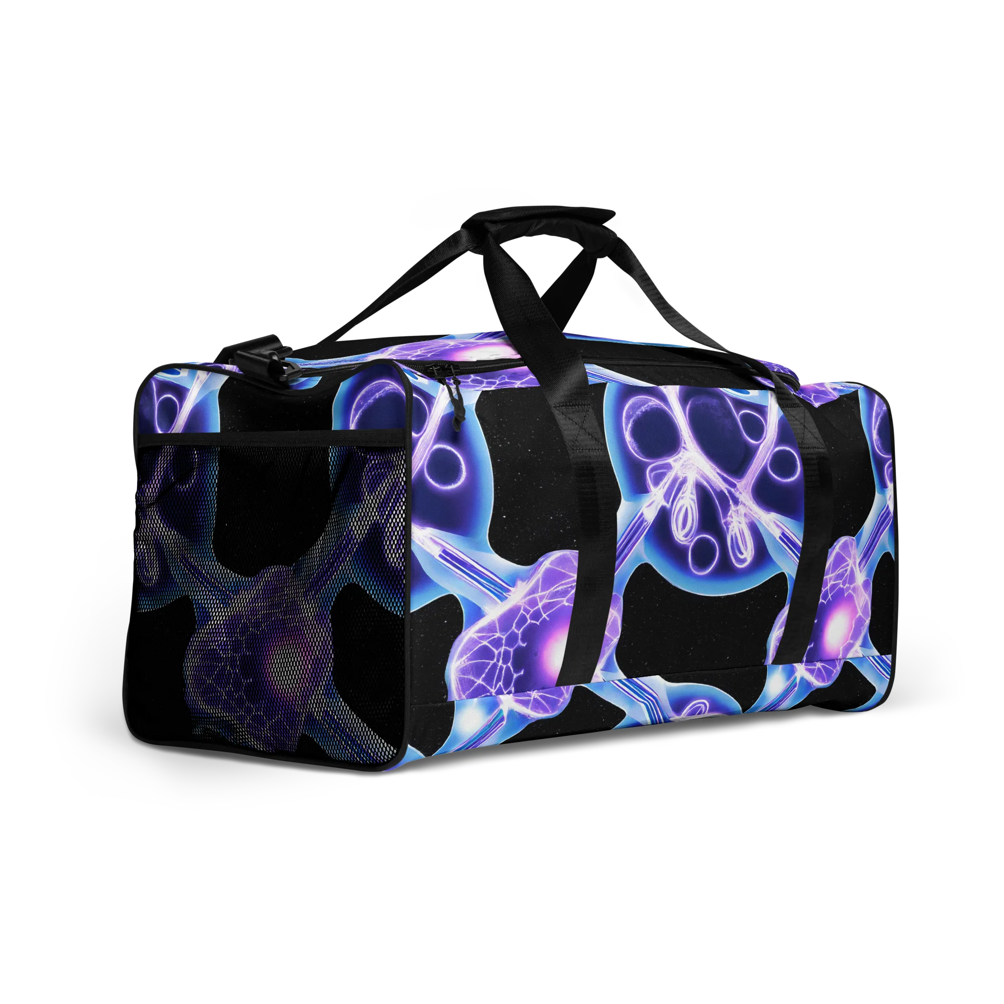Neon Cellscape on Duffle Bag — Front print