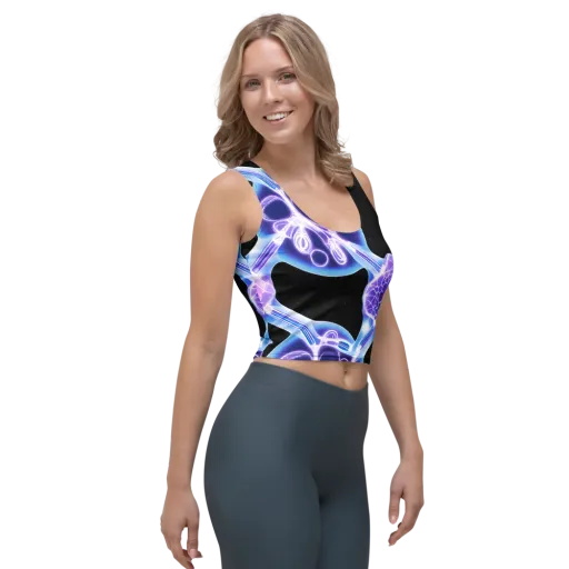 Neon Cellscape on a Crop Top