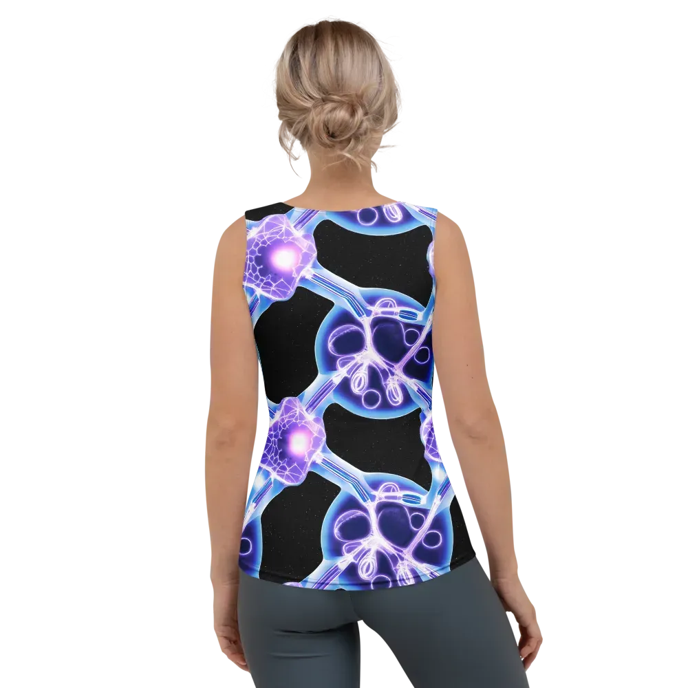 Neon Cellscape on Women's Tank Top — Back