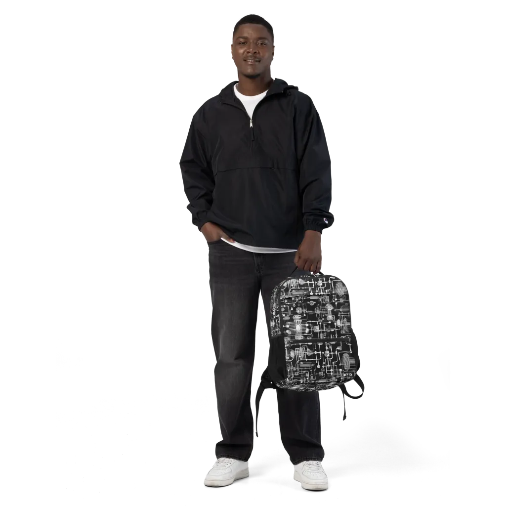 Noir Circuit on Utility Backpack — Front