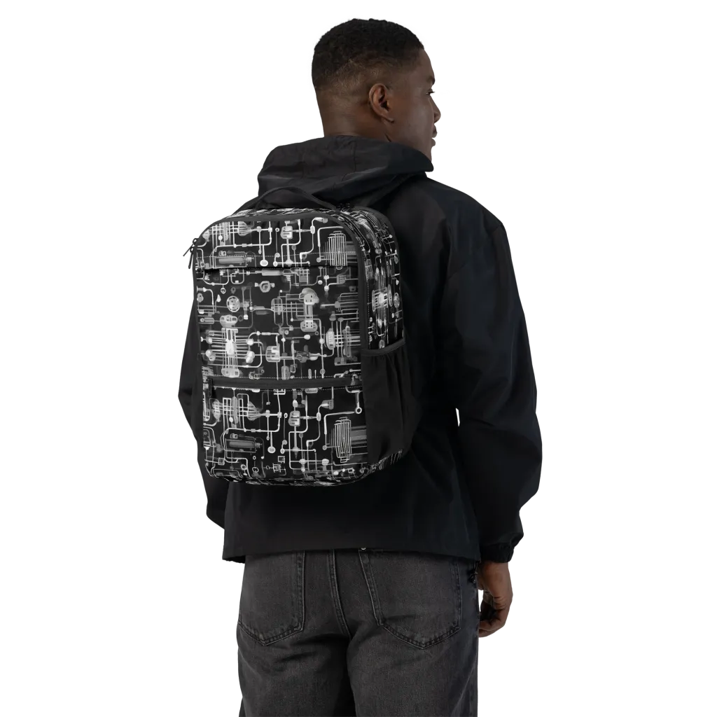 Noir Circuit on Utility Backpack — Back