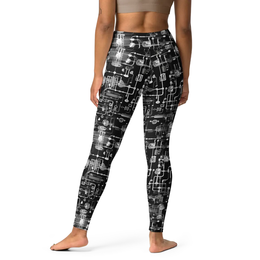 Noir Circuit on Yoga Leggings — Print file