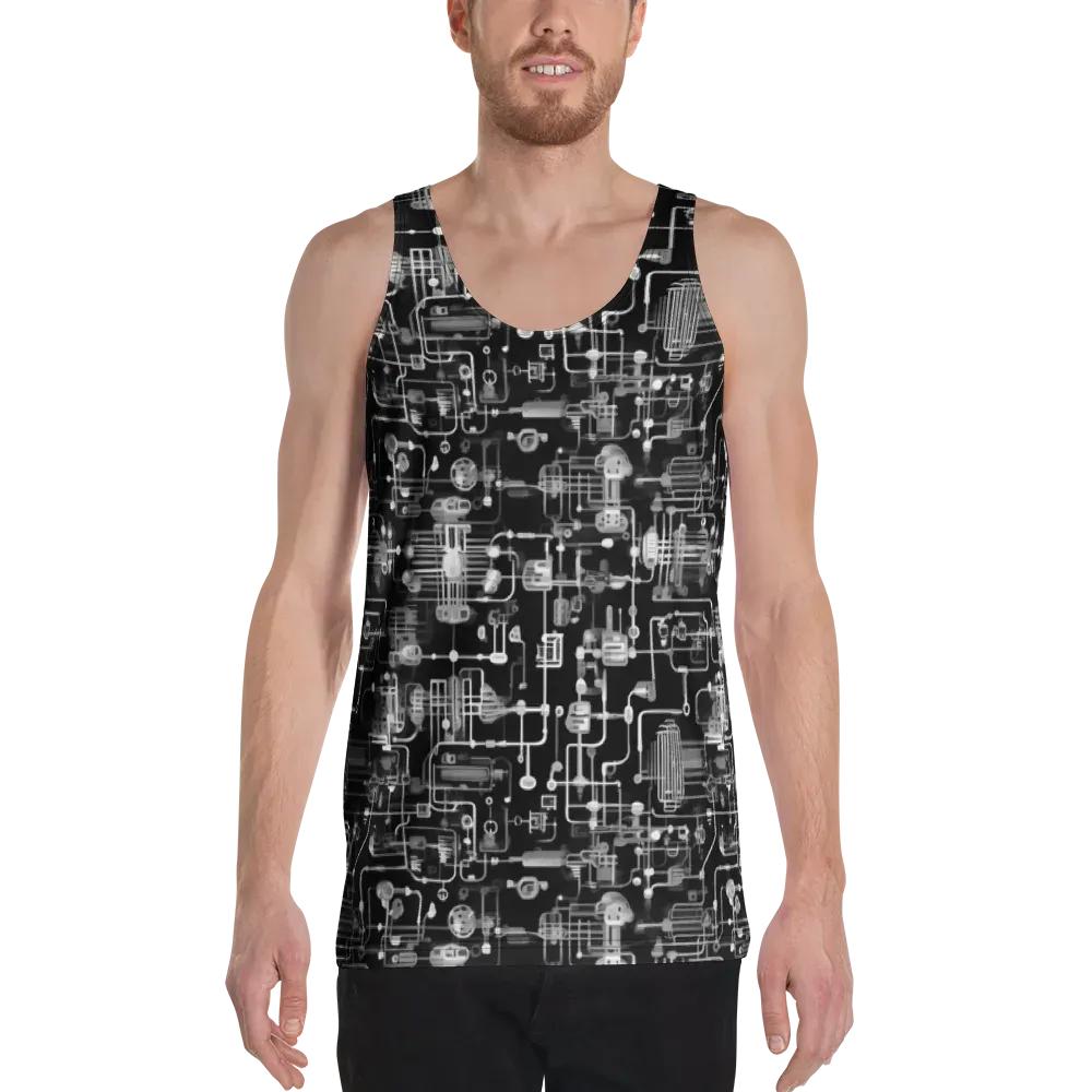 Noir Circuit on Men's Tank Top — Front