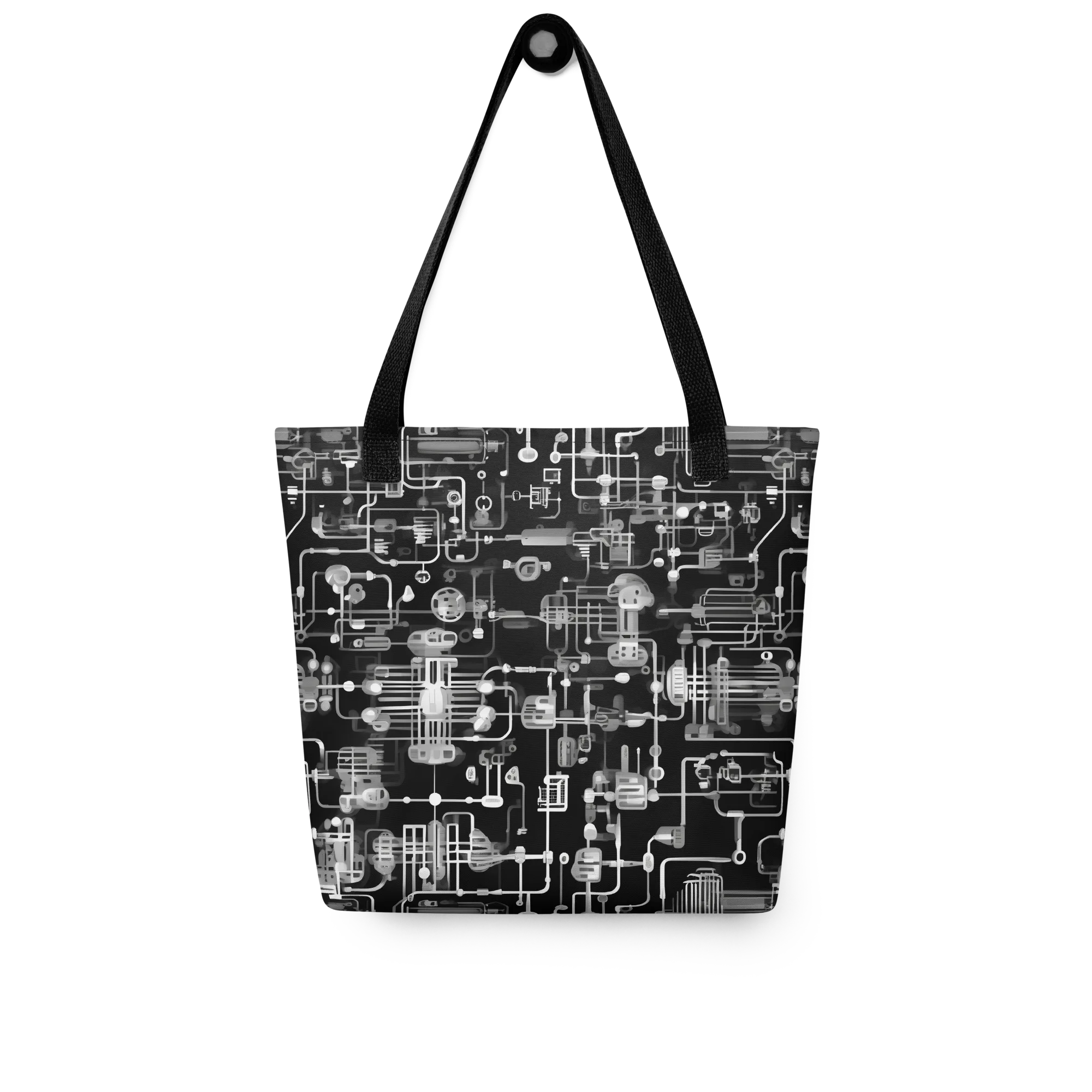 Noir Circuit on Tote Bag — Front