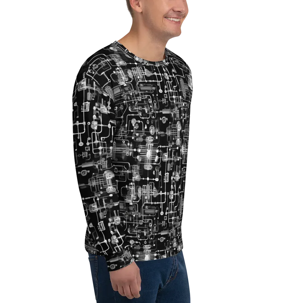 Noir Circuit on Sweatshirt — Right Front