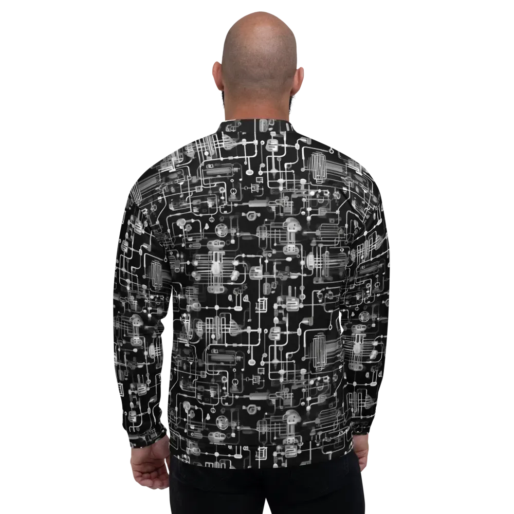 Noir Circuit on Bomber Jacket — Back