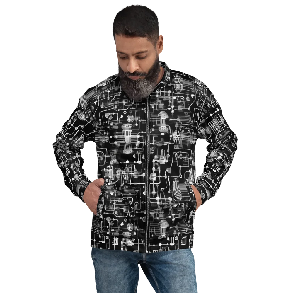 Noir Circuit on Bomber Jacket — Back print