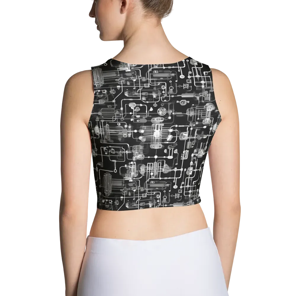 Noir Circuit on Crop Top — Back