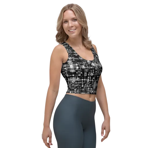 Noir Circuit on a Crop Top