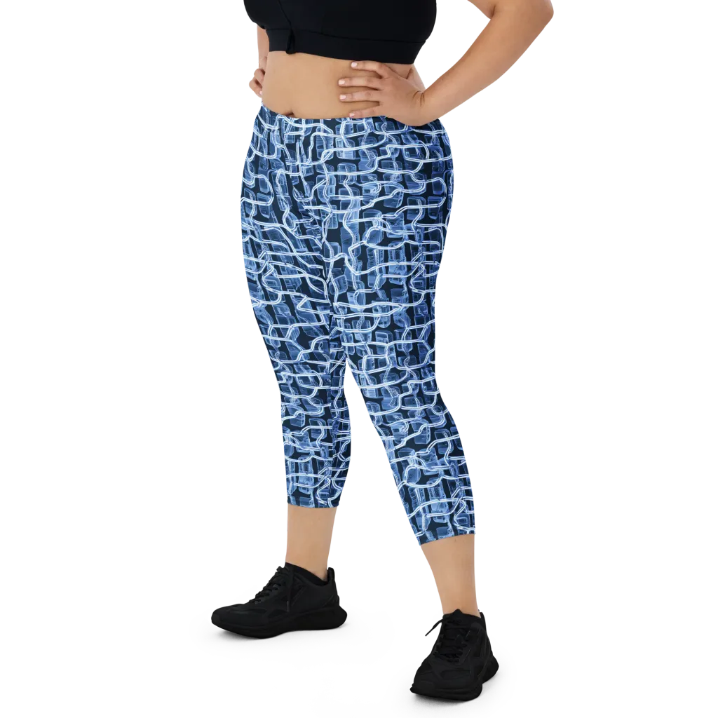 Midnight Circuitry on Capri Leggings — Print file