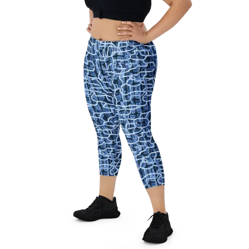 Midnight Circuitry on a Capri Leggings