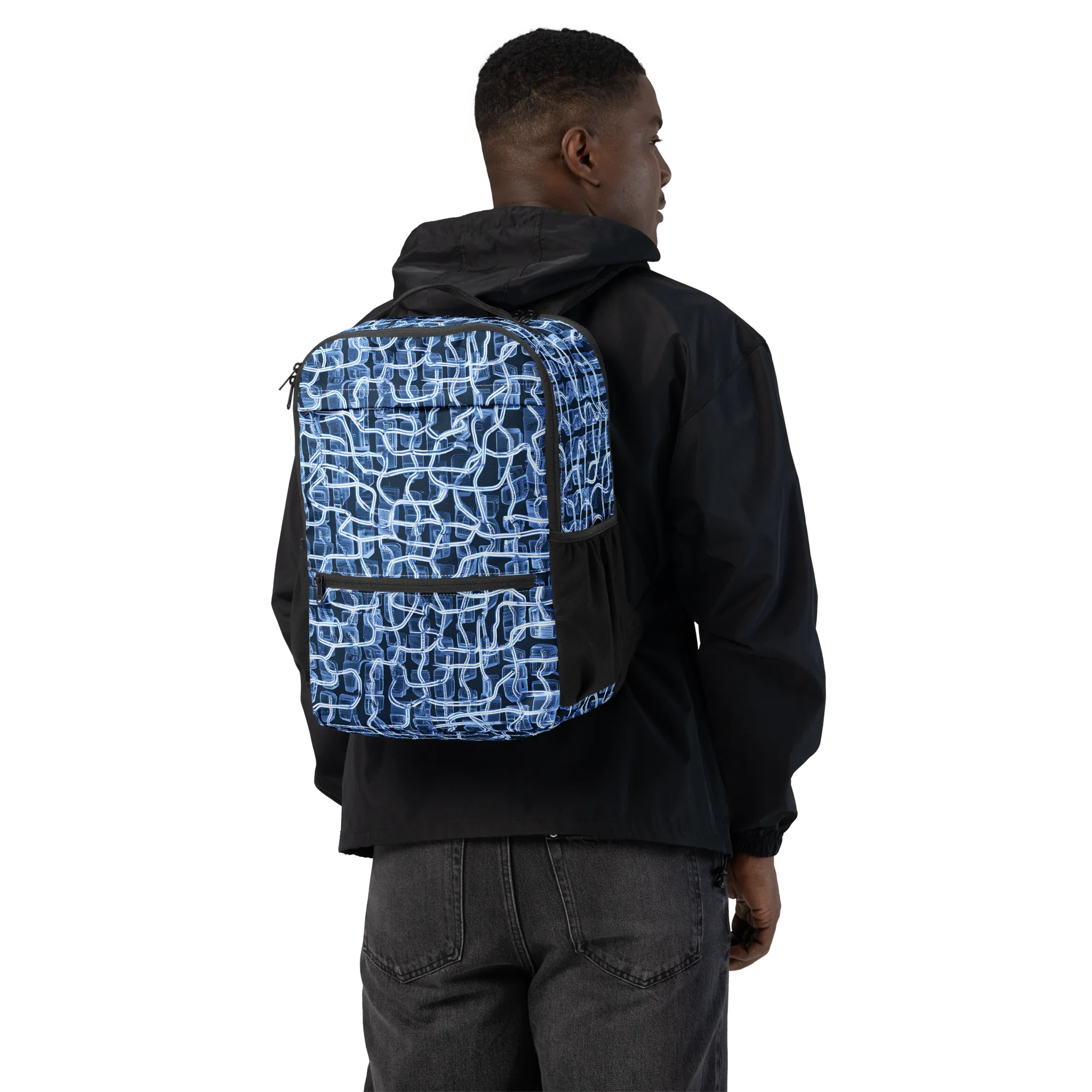 Midnight Circuitry on Utility Backpack — Back
