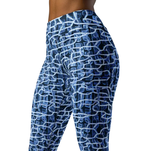 Midnight Circuitry on a Yoga Leggings