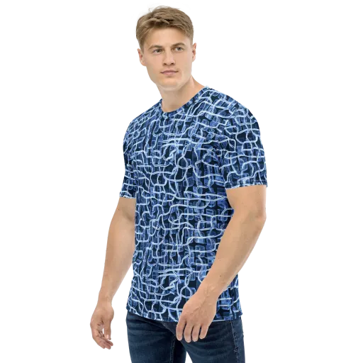 Midnight Circuitry on a Men's Crew Neck T-Shirt
