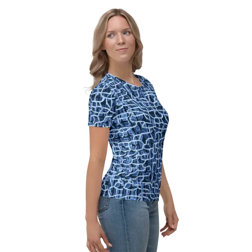 Midnight Circuitry on a Women's Crew Neck T-Shirt