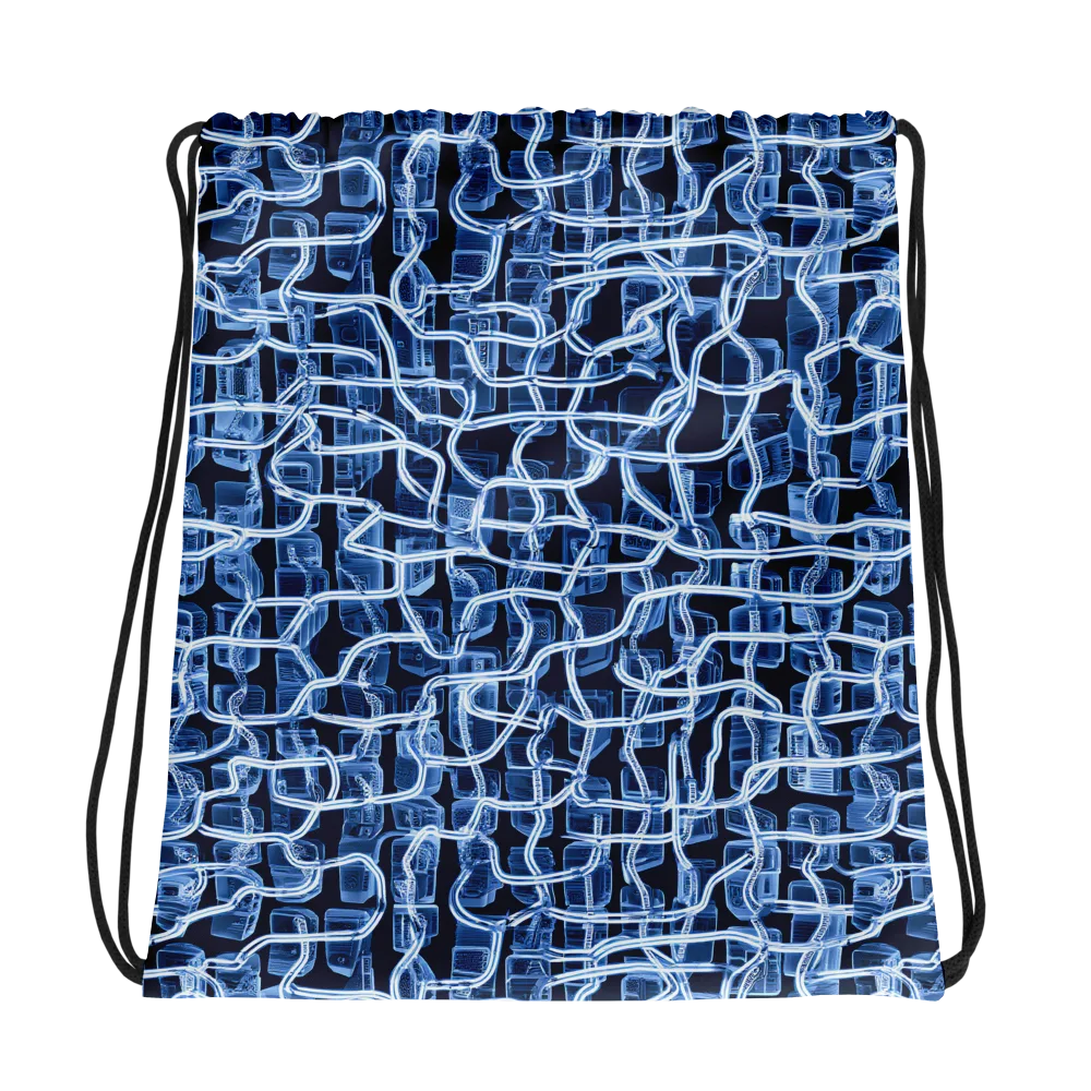 Midnight Circuitry on Drawstring Bag — Mockup