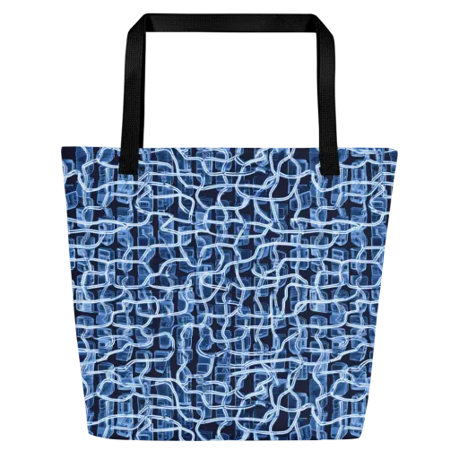 Midnight Circuitry on a Large Tote Bag W/ Pocket