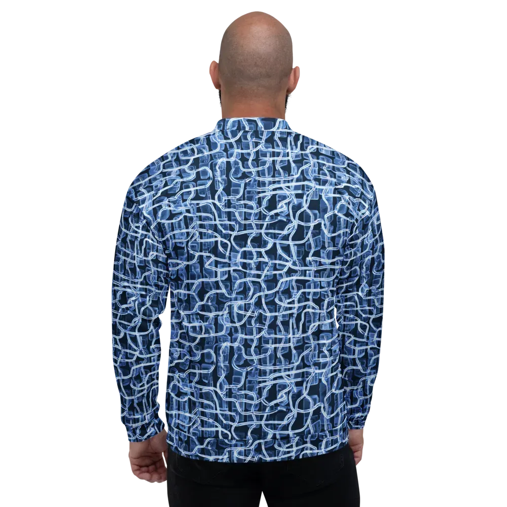 Midnight Circuitry on Bomber Jacket — Back