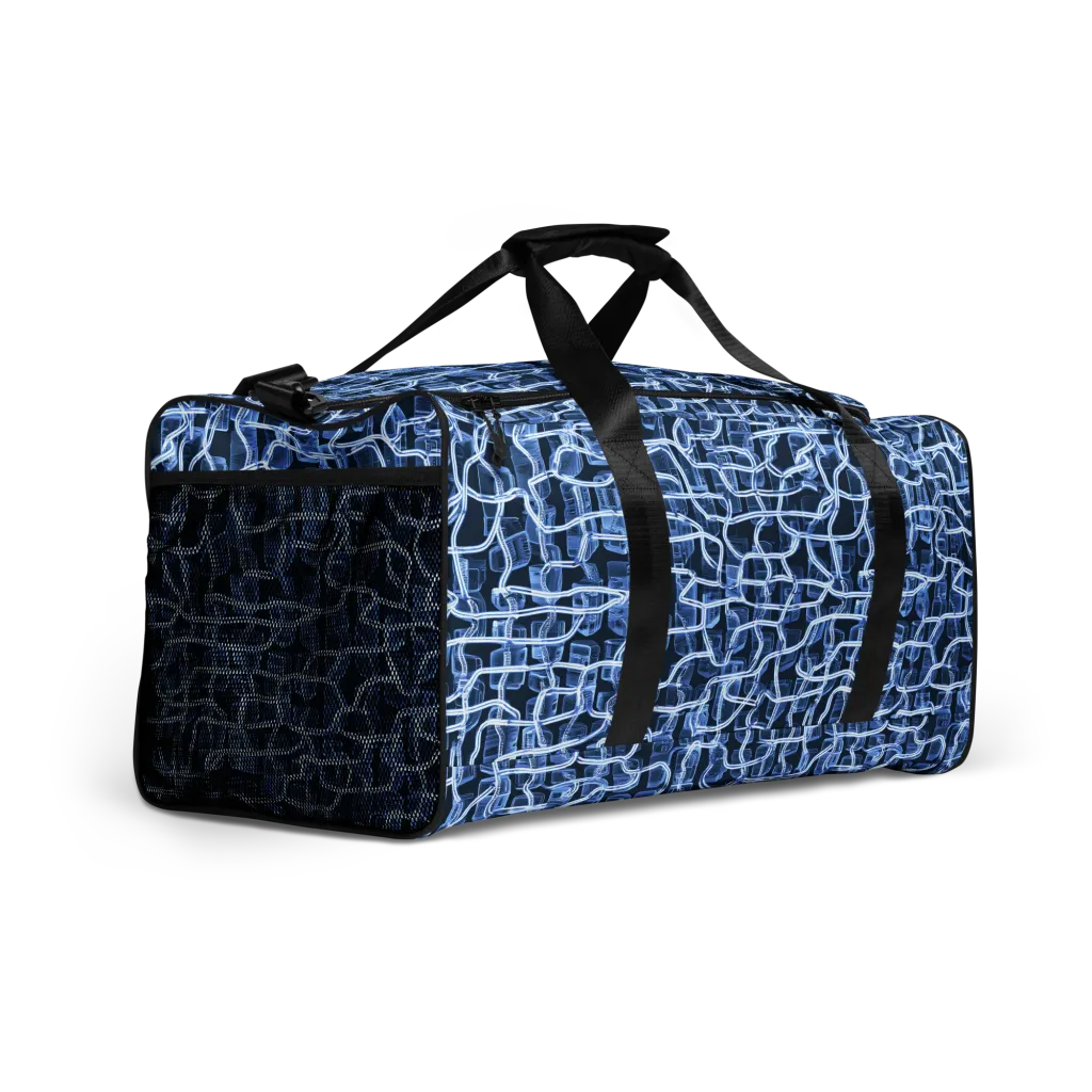 Midnight Circuitry on Duffle Bag — Front print