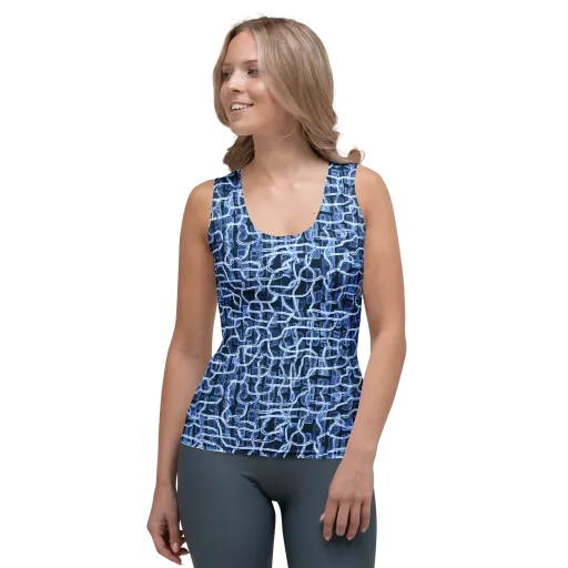 Midnight Circuitry on a Women's Tank Top