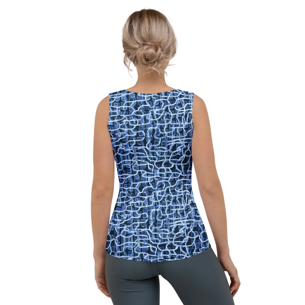 Midnight Circuitry on Women's Tank Top — Back