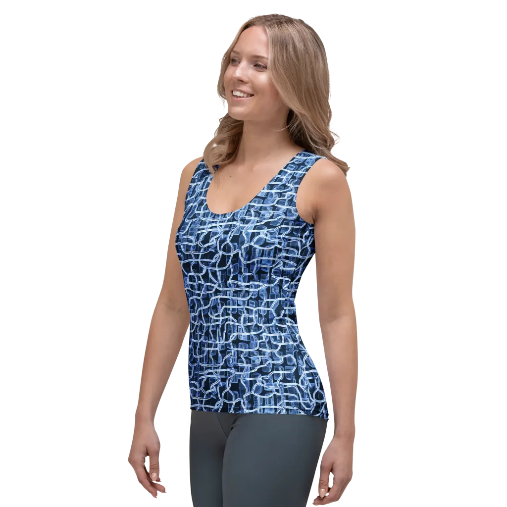 Midnight Circuitry on Women's Tank Top — Left Front